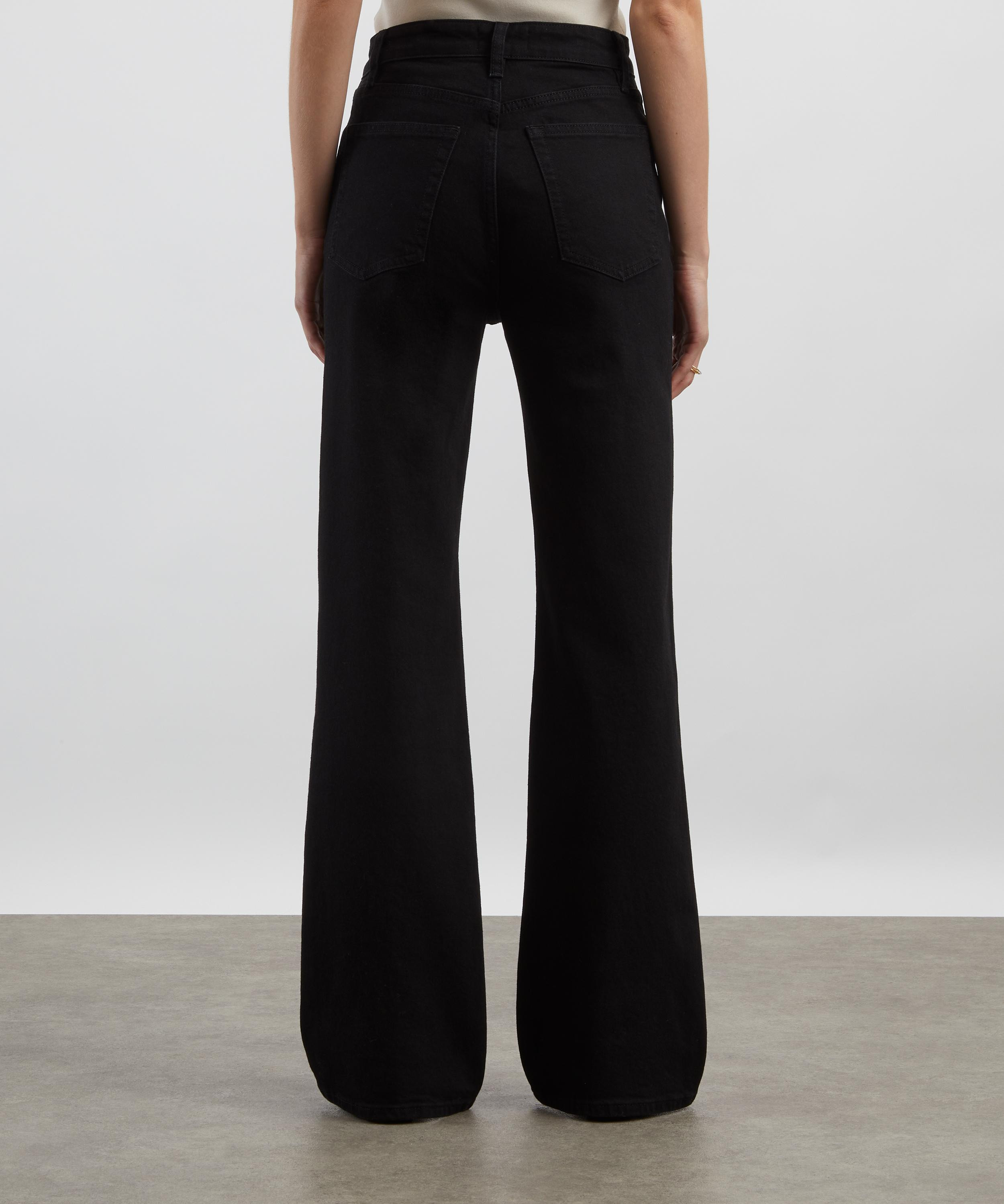 Arrow High-Rise Bootcut Jeans in Black - 4