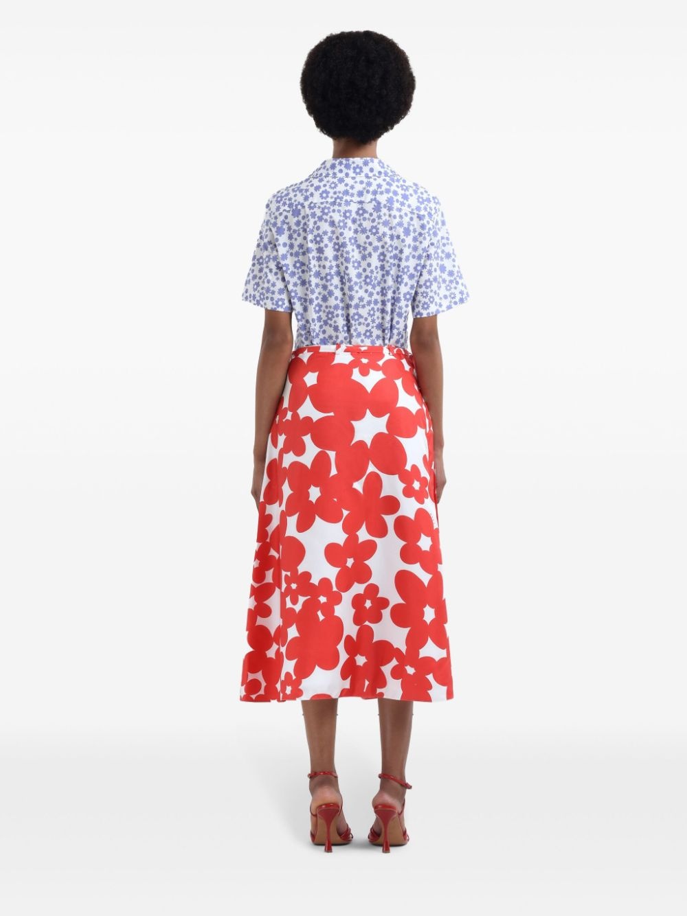 floral-print midi skirt - 4