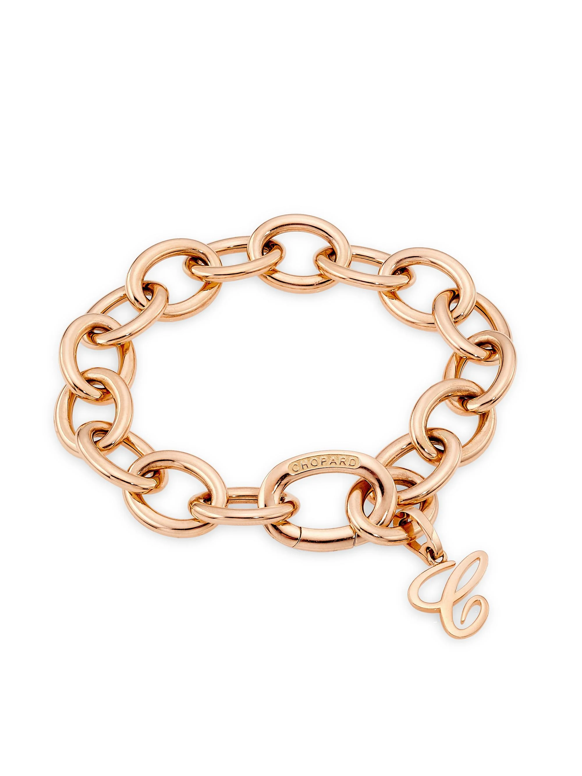 Women's Les Chaines 18K Rose Gold Oval-Link Chain Bracelet/7.9" - Rose Gold - 1