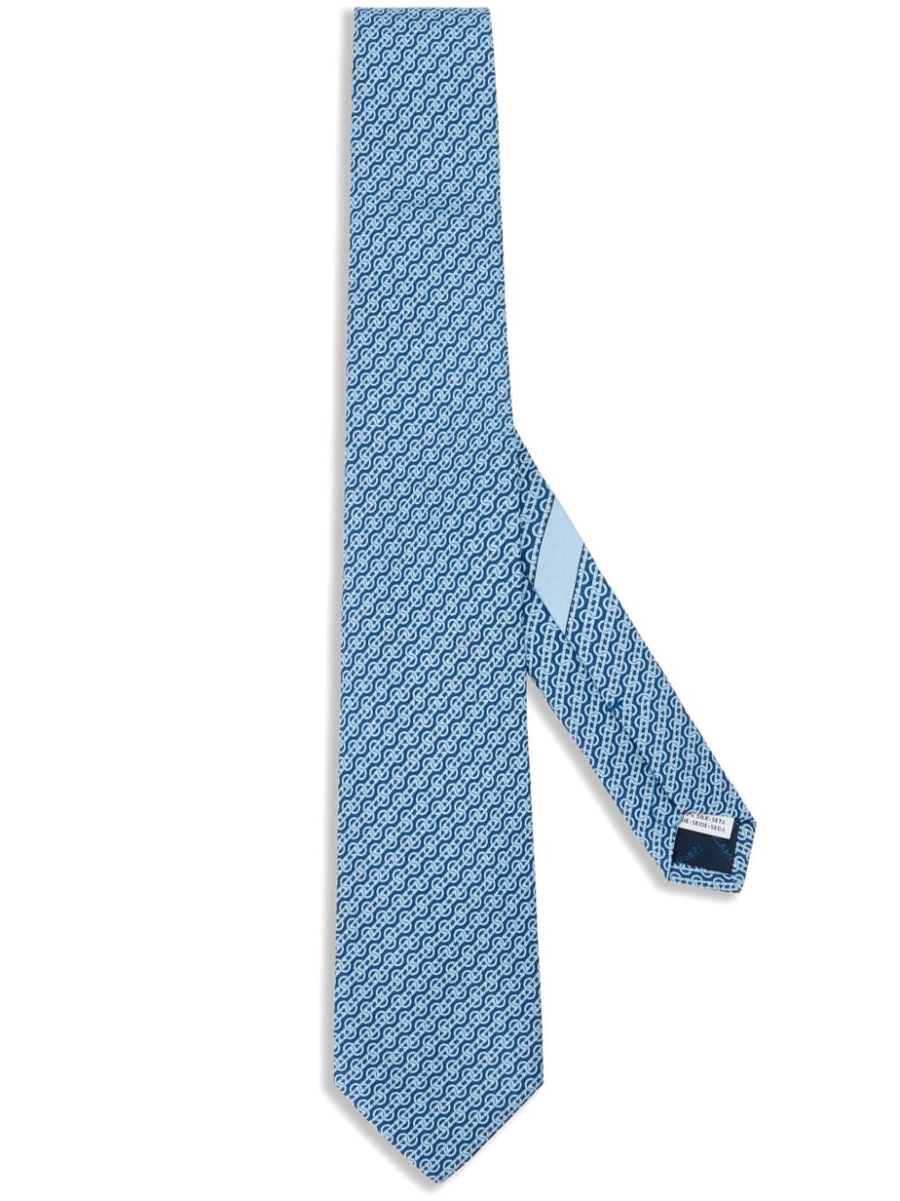 Woven-print silk tie - 1