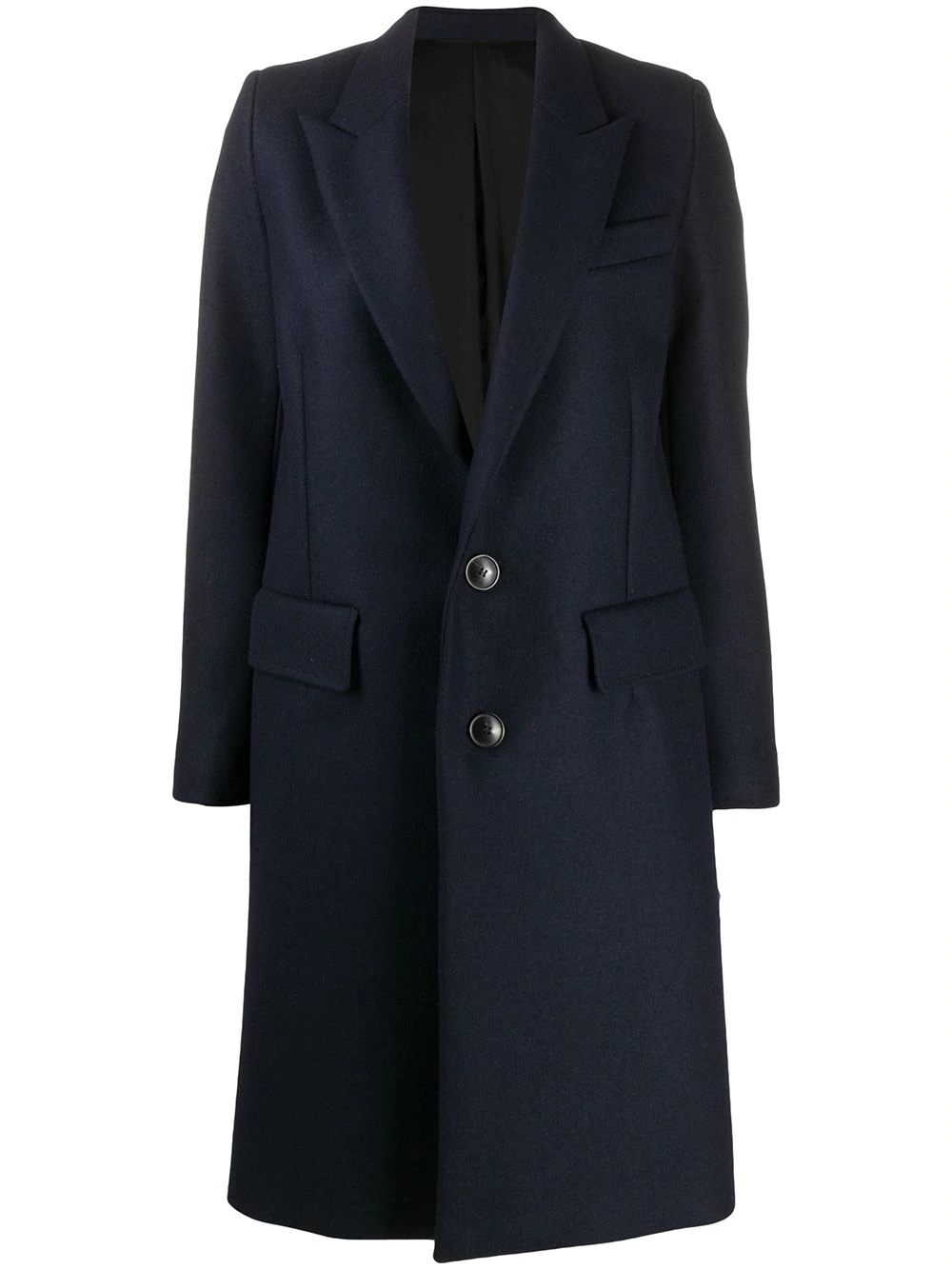 two button mid-length coat - 1