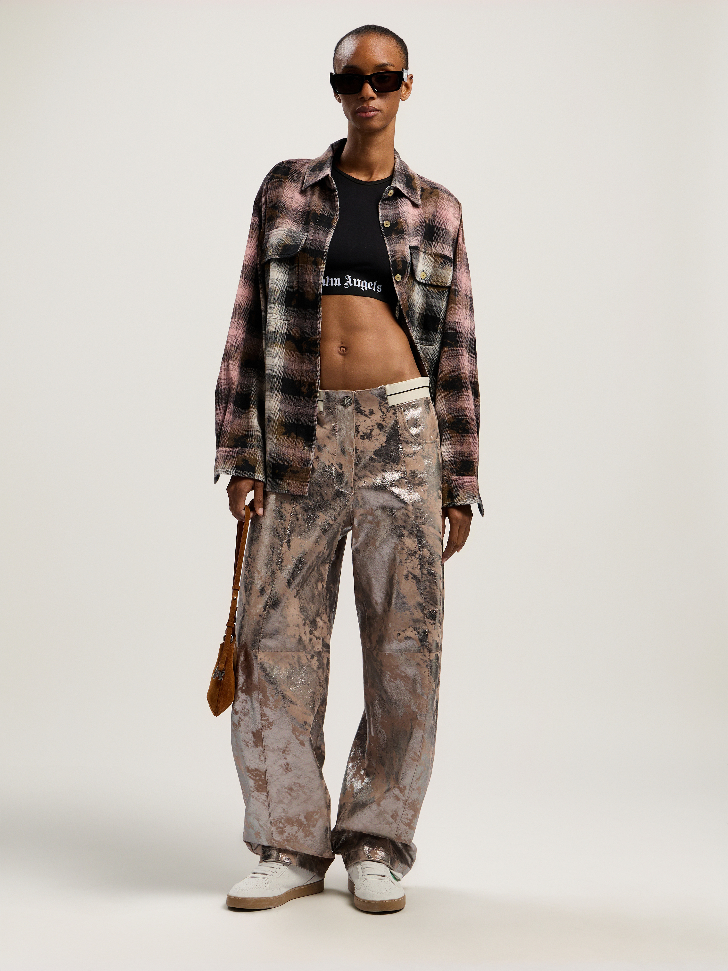 Laminated Leather Carrot Pant - 2