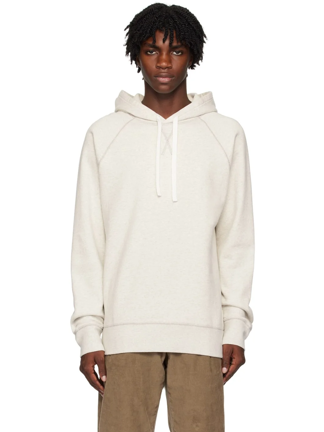Off-White Contrast Stitching Hoodie - 1