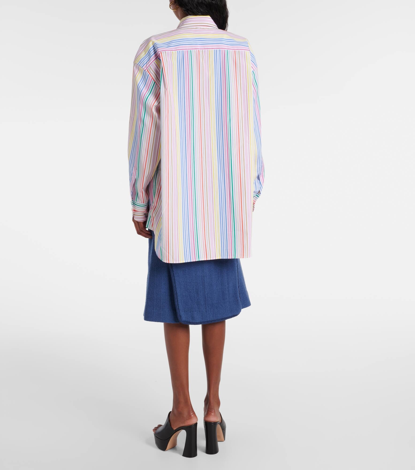 Oversized striped cotton shirt - 3