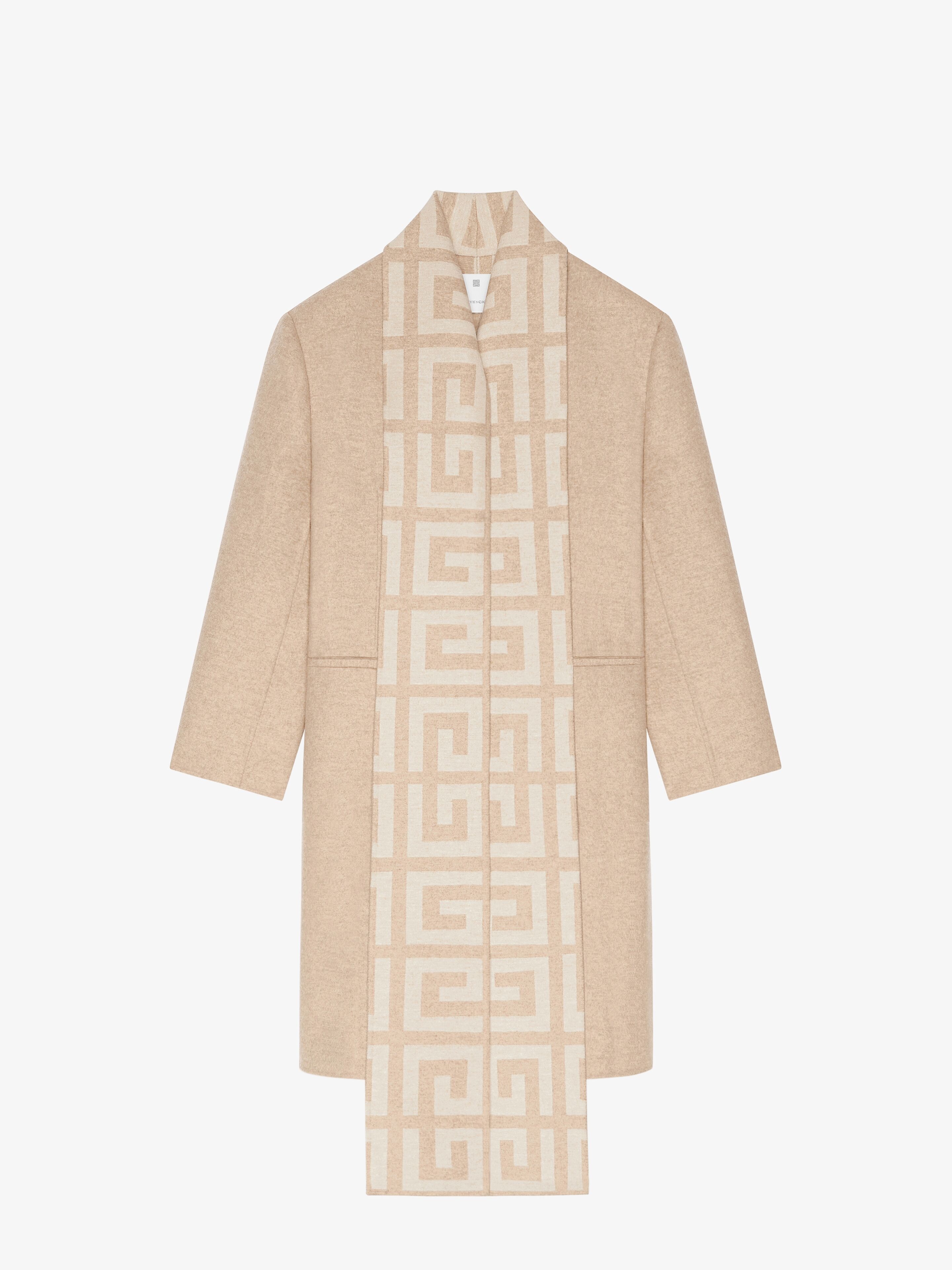 COAT IN DOUBLE FACE 4G WOOL WITH SCARF - 1