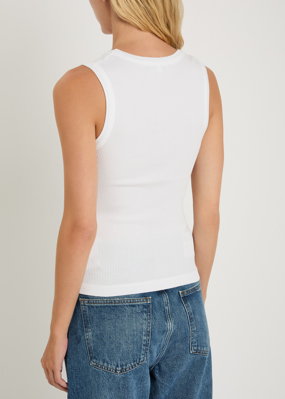 Agolde Poppy Ribbed Cotton-blend Tank - 3