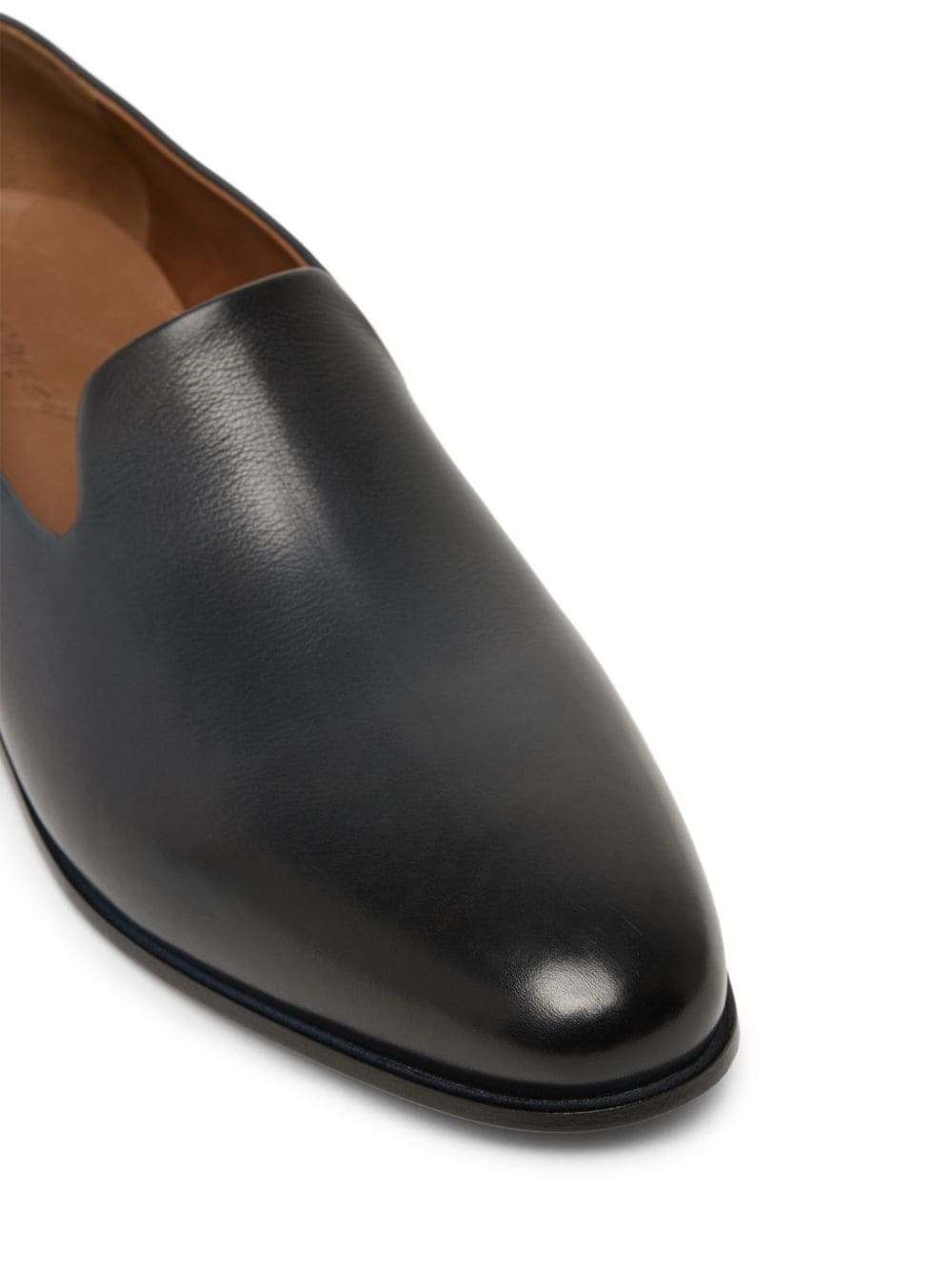 almond-toe leather loafers - 4