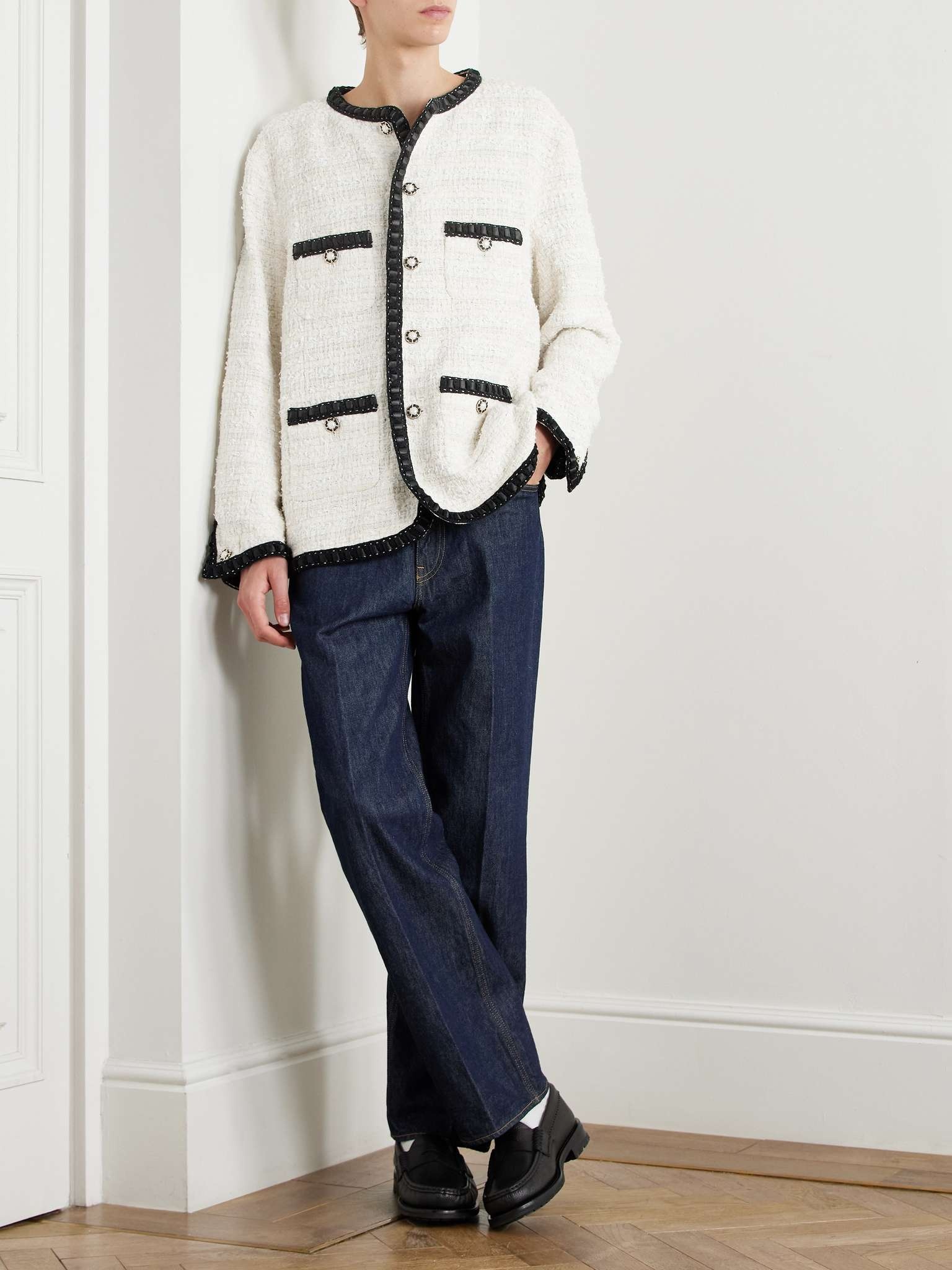 Satin-Trimmed Cotton-Blend Tweed Jacket - 2