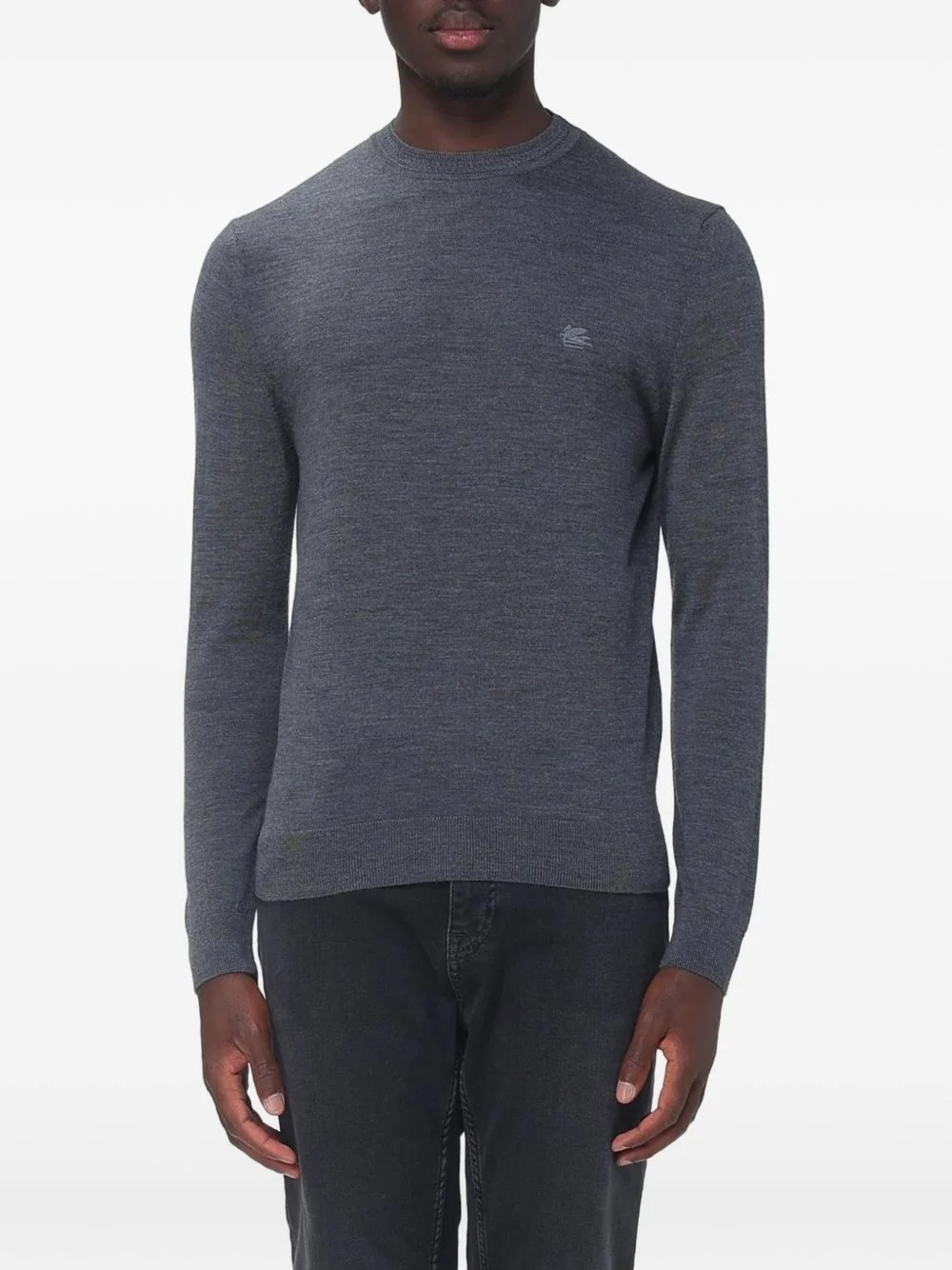 logo-embroidered sweater - 1