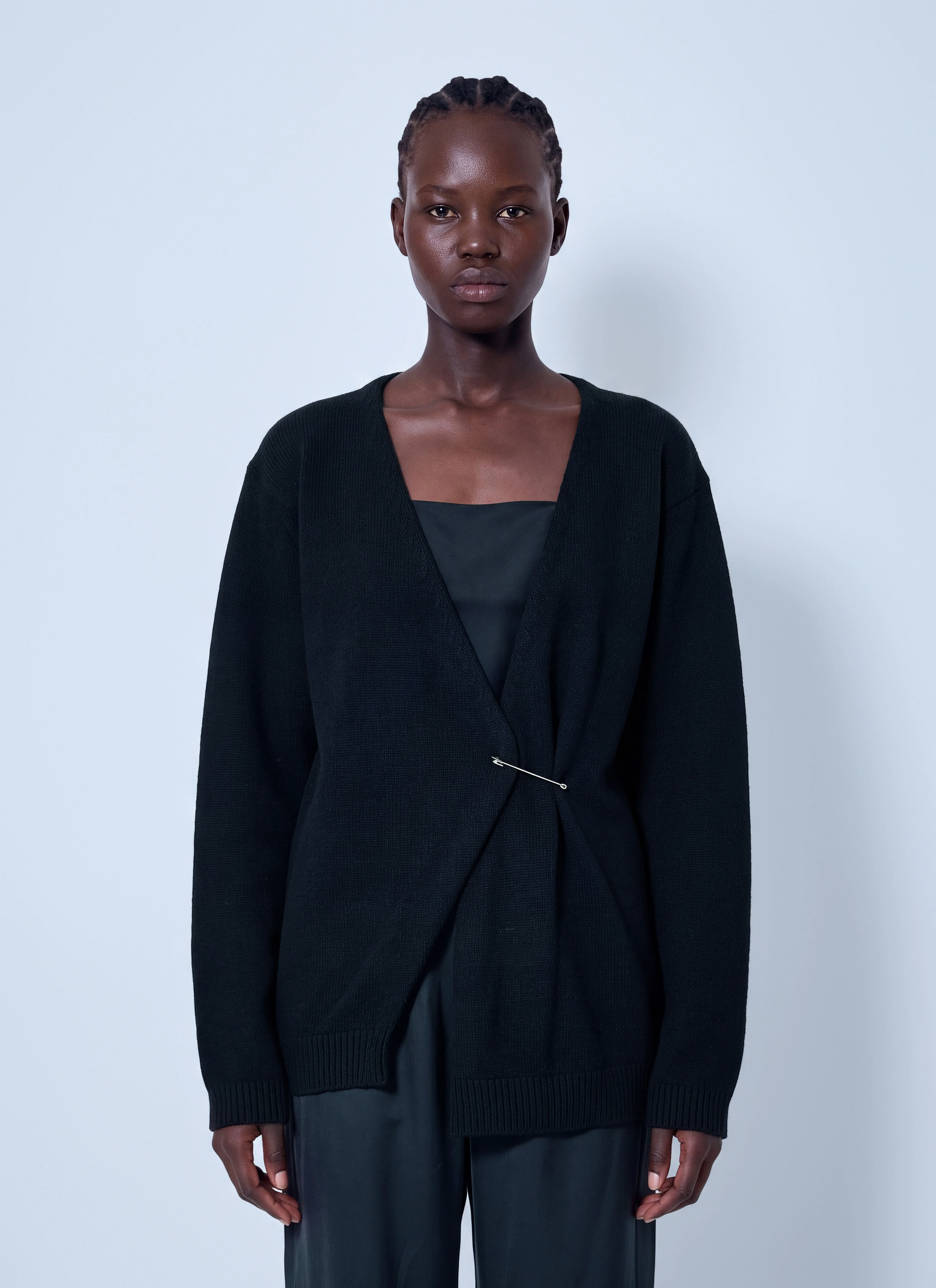 Off-Shoulder Wrap Cardigan - 1
