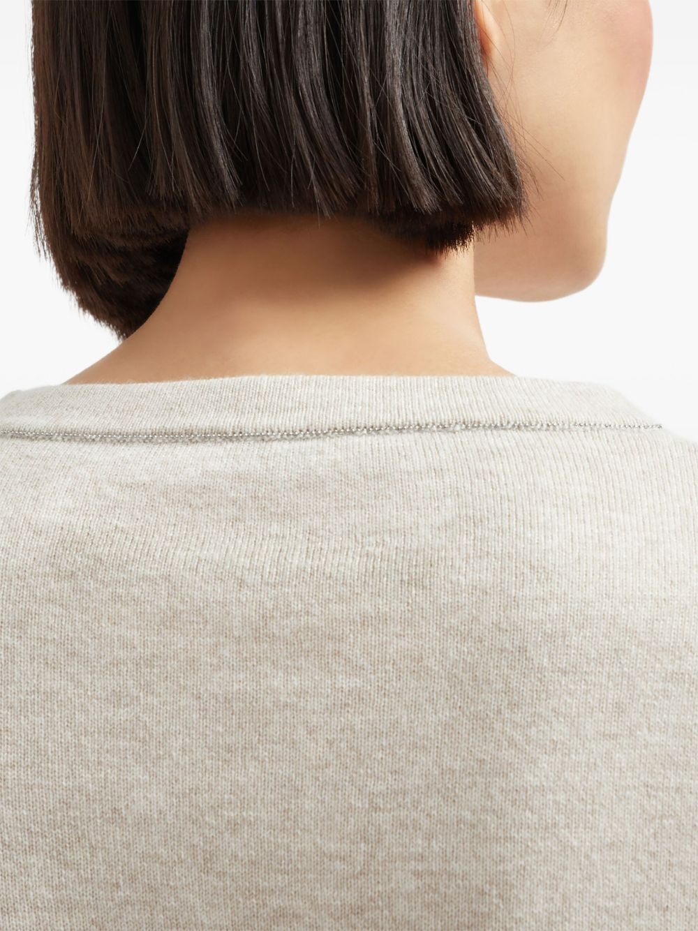 cashmere fitted jumper - 6