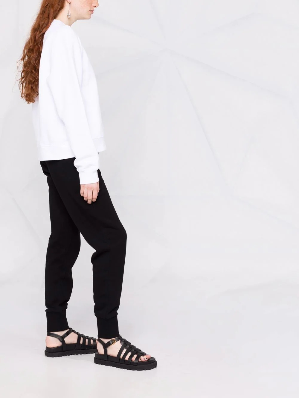 logo print crew neck sweatshirt - 6