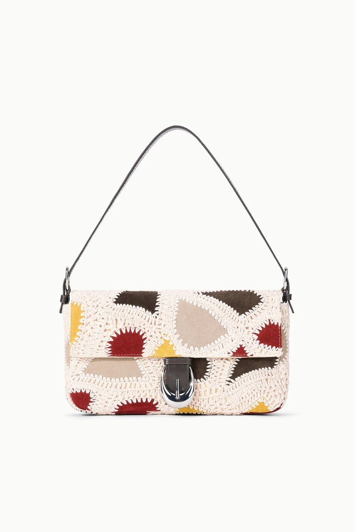 STAUD HARLOW BAG SUEDE PATCHWORK - 1