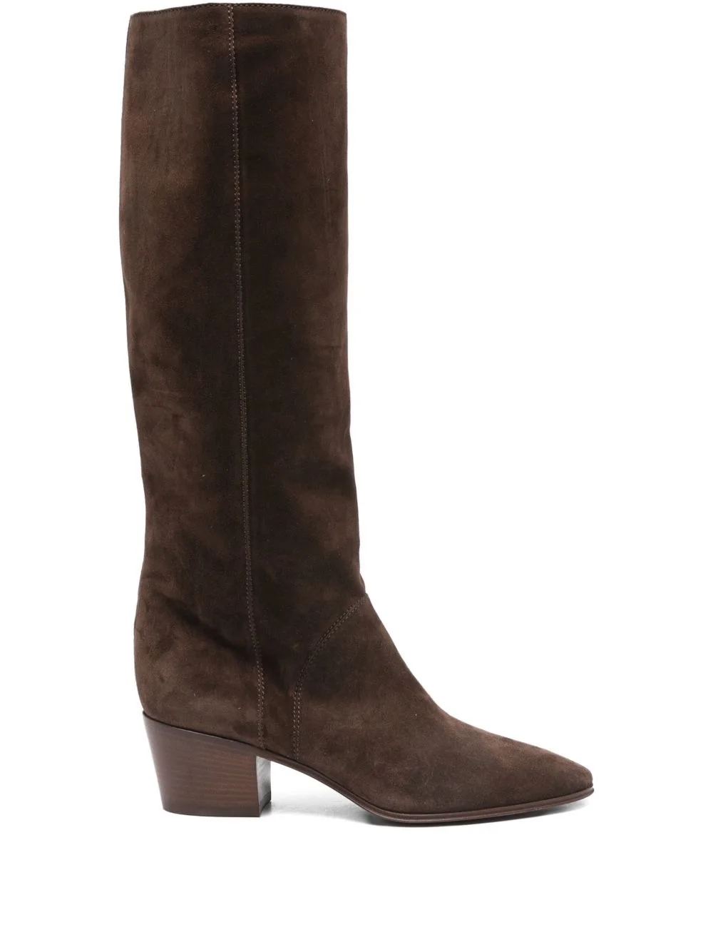 50mm suede leather knee-high boots - 1