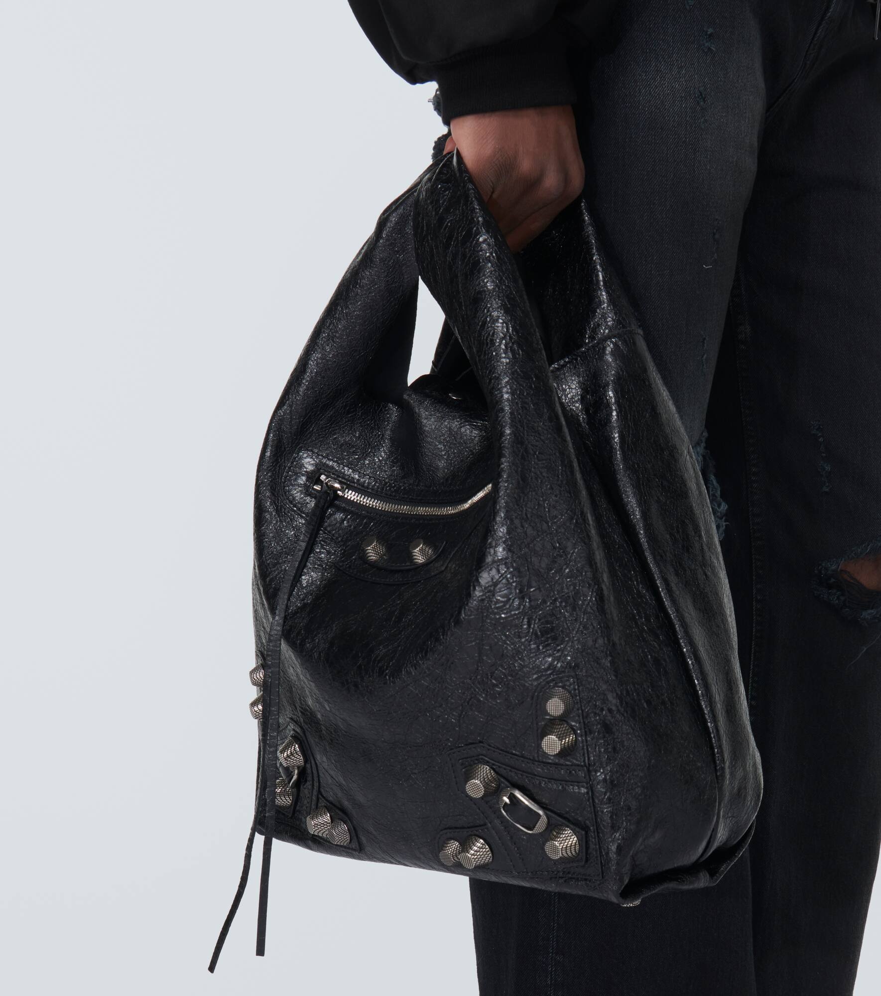 Le Cagole leather tote bag - 3