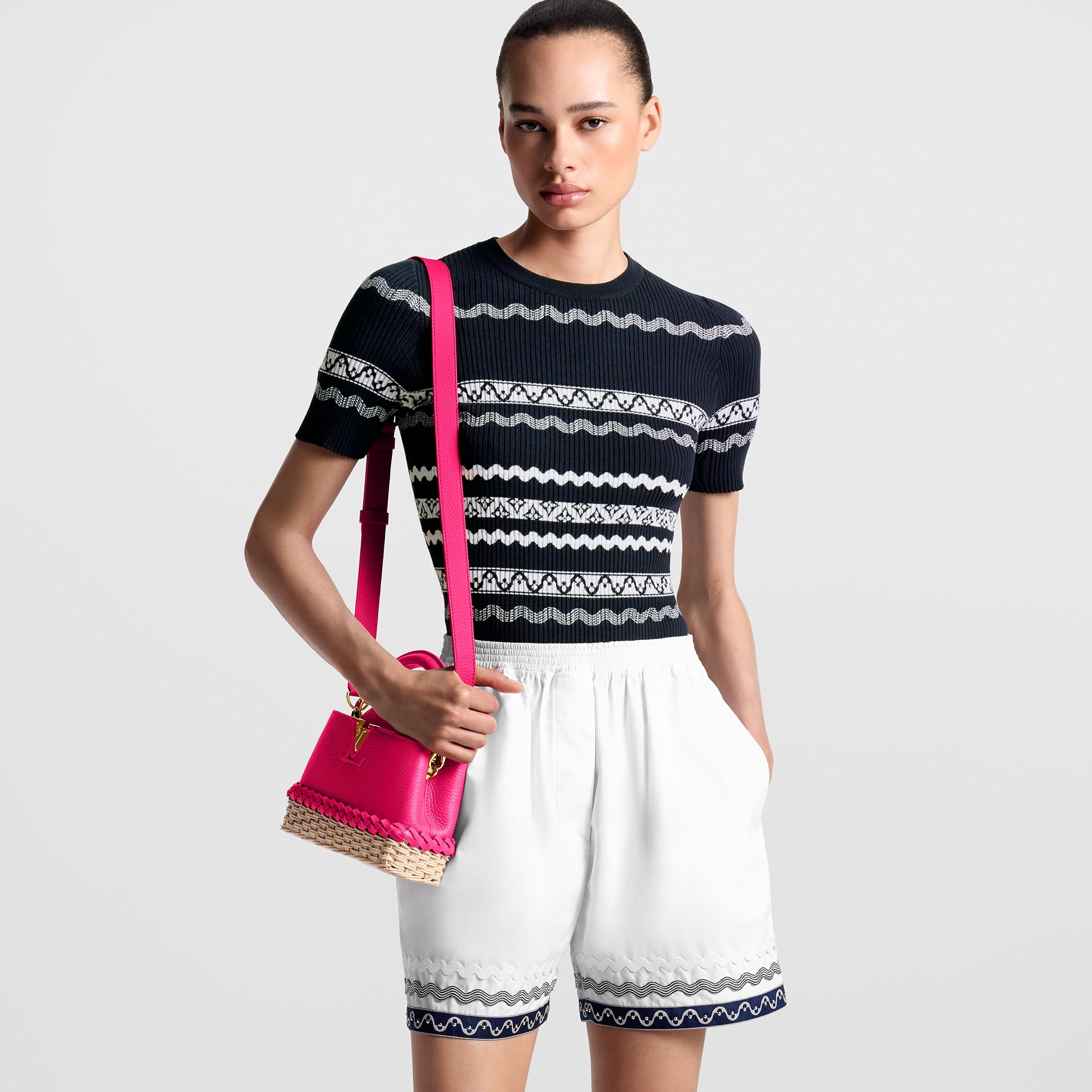 Scallop Stripe Knit Top - 5