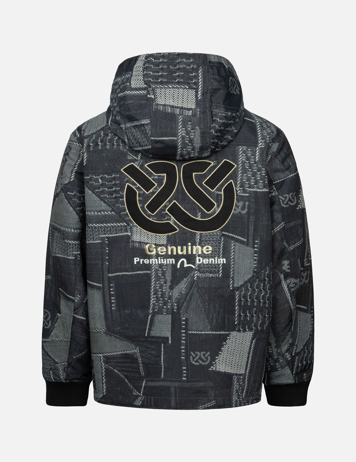 WHEEL OF WISDOM AND SEAGULL EMBROIDERY REGULAR FIT DENIM JACKET - 2