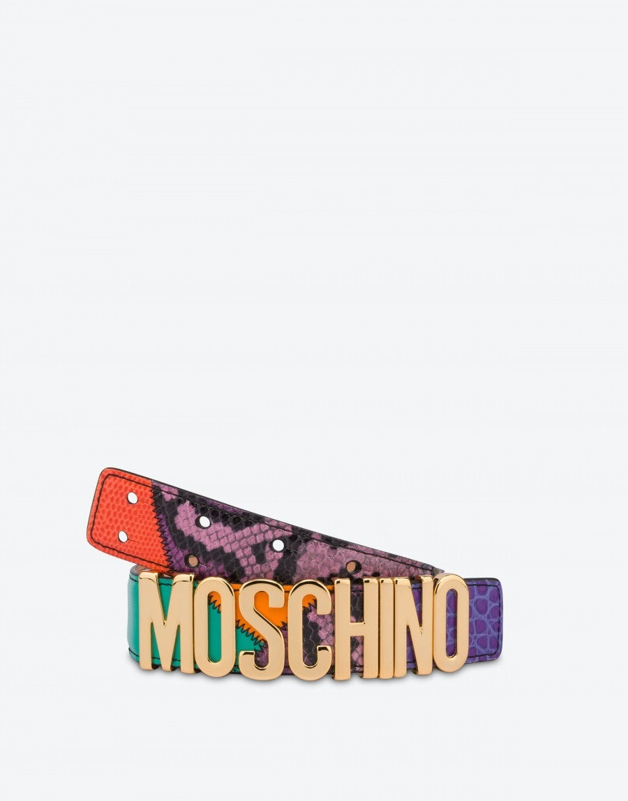 PATCHWORK NAPPA LEATHER BELT - 3