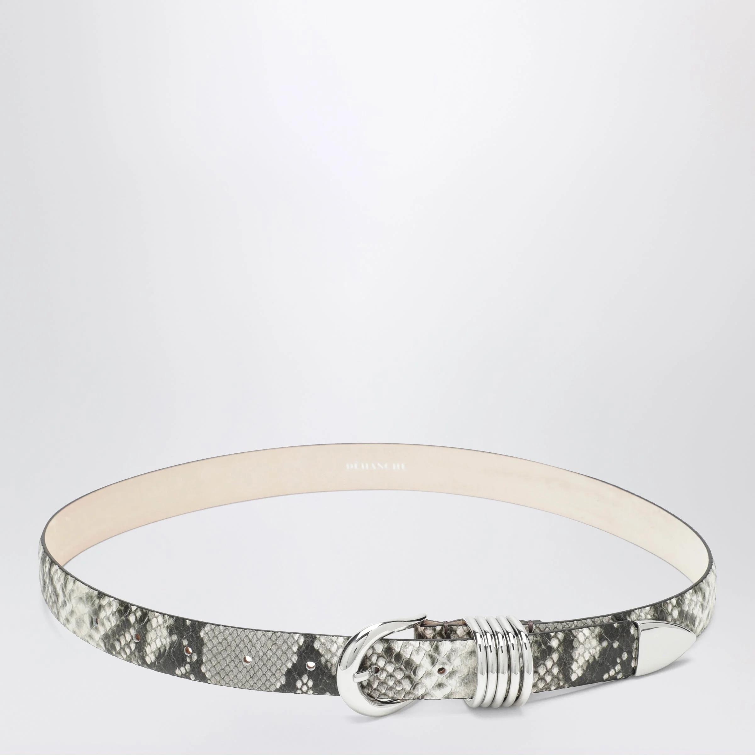 Hollyhock belt in python-effect leather - 1