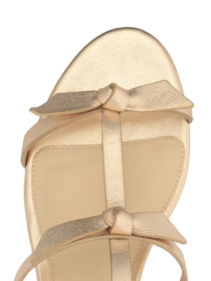 Women's Slim Lolita 30MM Leather Sandals - Golden 5
