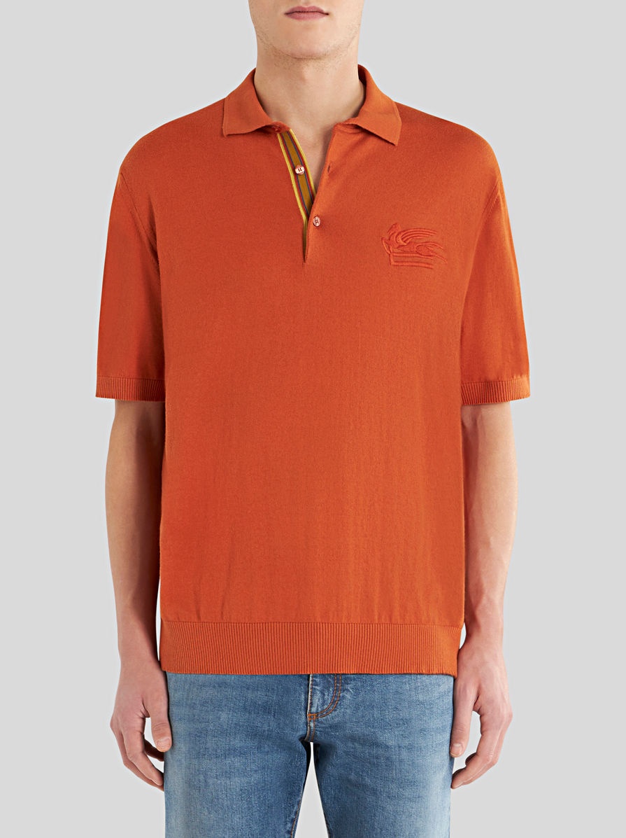 CASHMERE AND COTTON POLO SHIRT WITH LOGO - 2