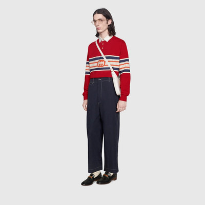 GUCCI Jersey polo sweatshirt with Interlocking G outlook