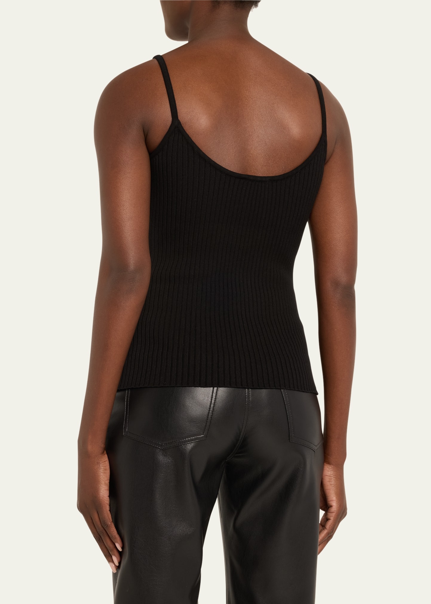 Logo Ribbed Knit Tank Top - 3