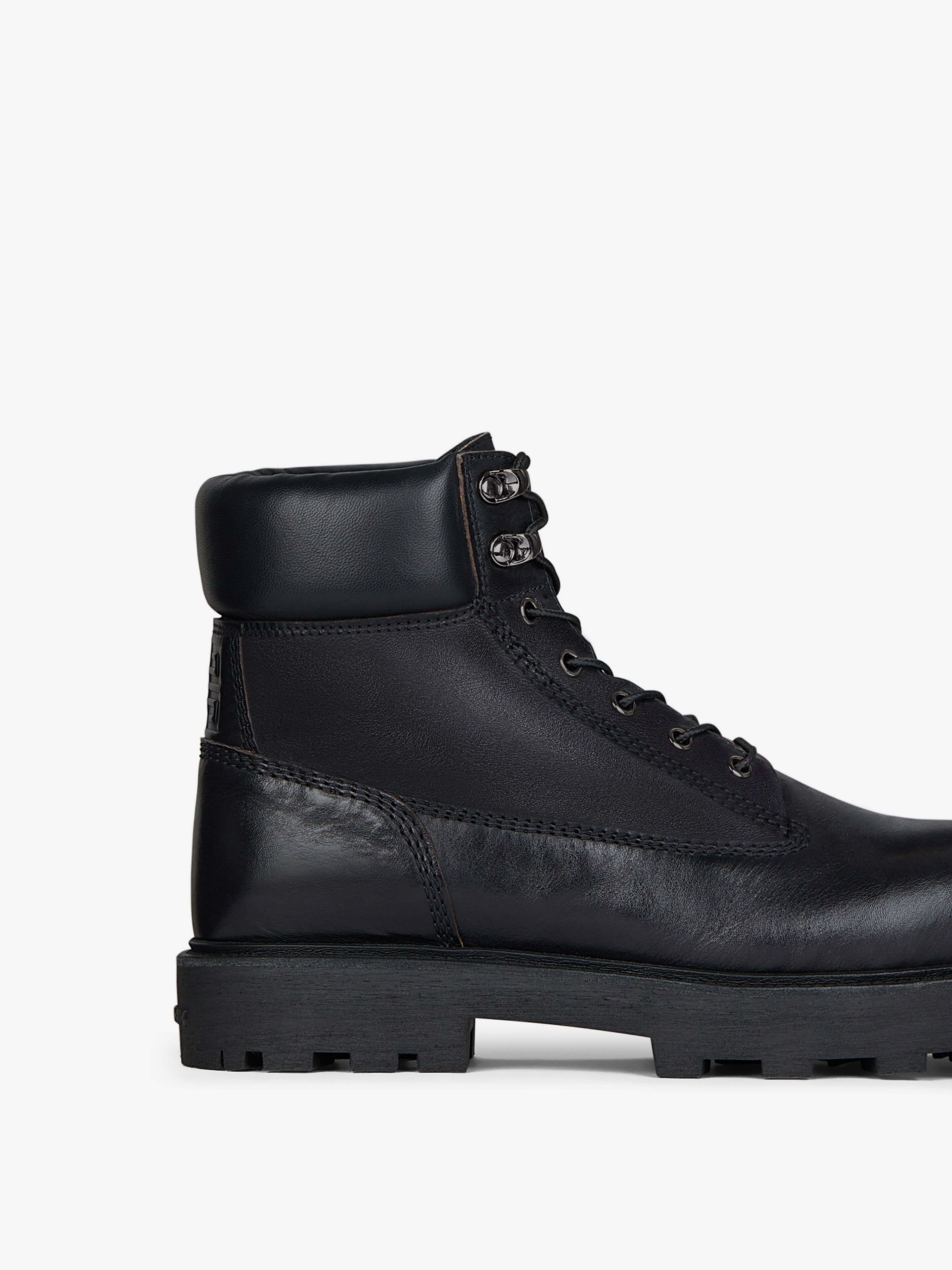 Givenchy SHOW ANKLE WORKBOOTS IN SHINY LEATHER | REVERSIBLE