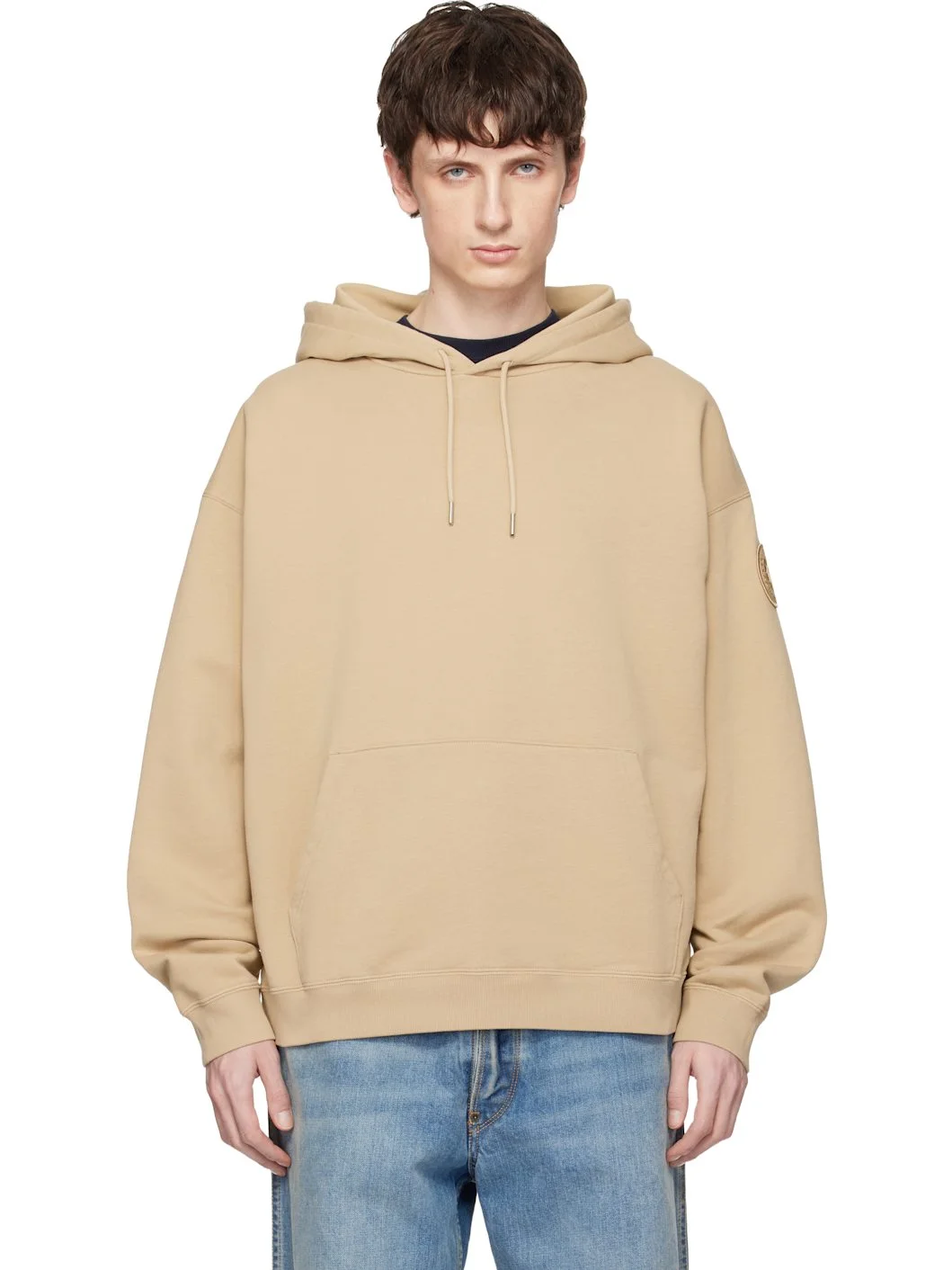 Beige 'Tonal Label' Rove Hoodie - 1