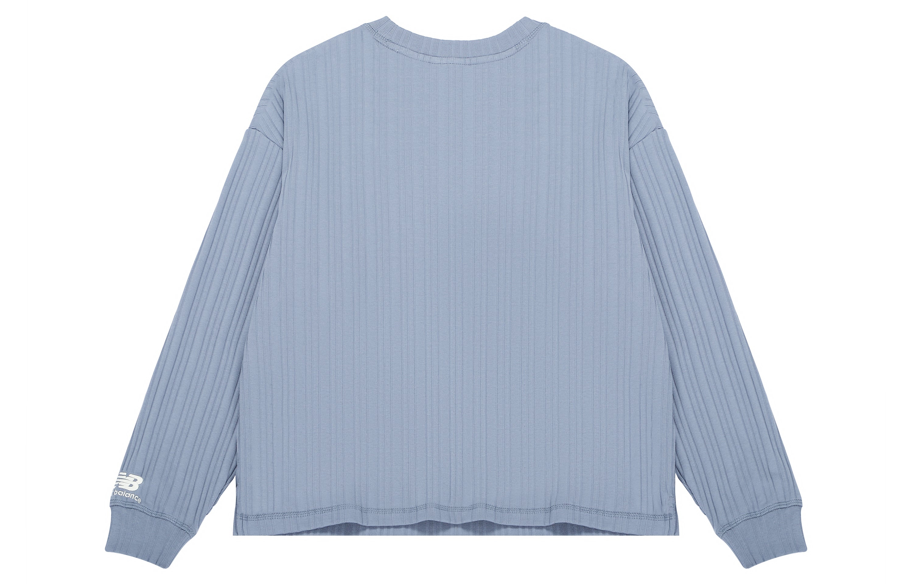 (WMNS) New Balance Casual Rib-Knit Top 'Blue' AWT23319-AGY - 2