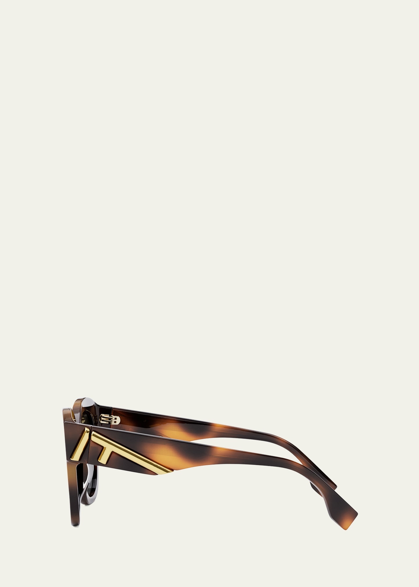 Oversized F Logo Acetate Cat-Eye Sunglasses - 3