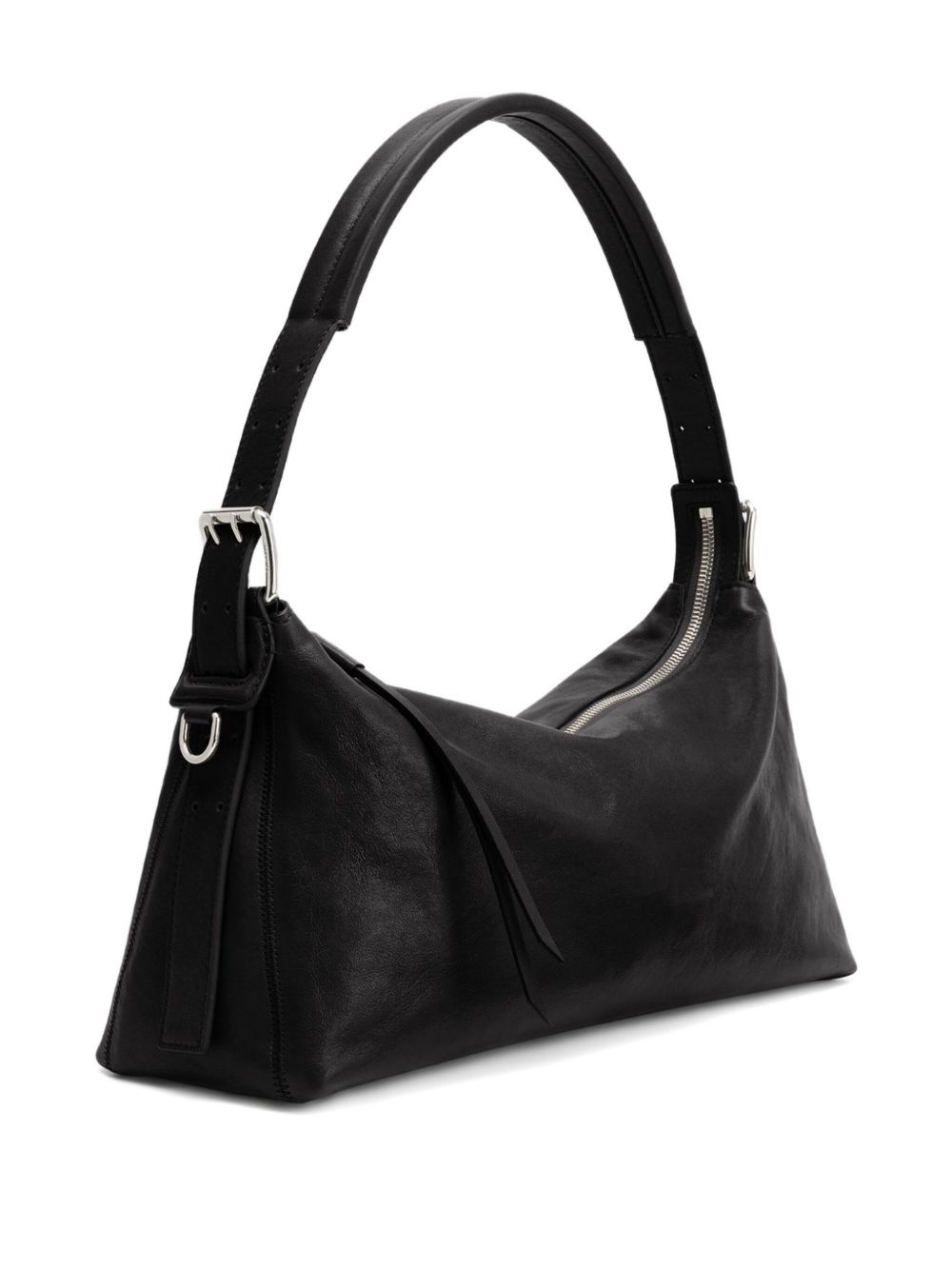 belted leather shoulder bag - 3