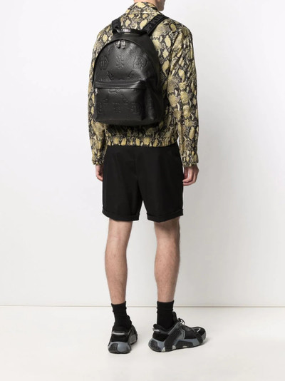 PHILIPP PLEIN embossed-monogram leather backpack outlook