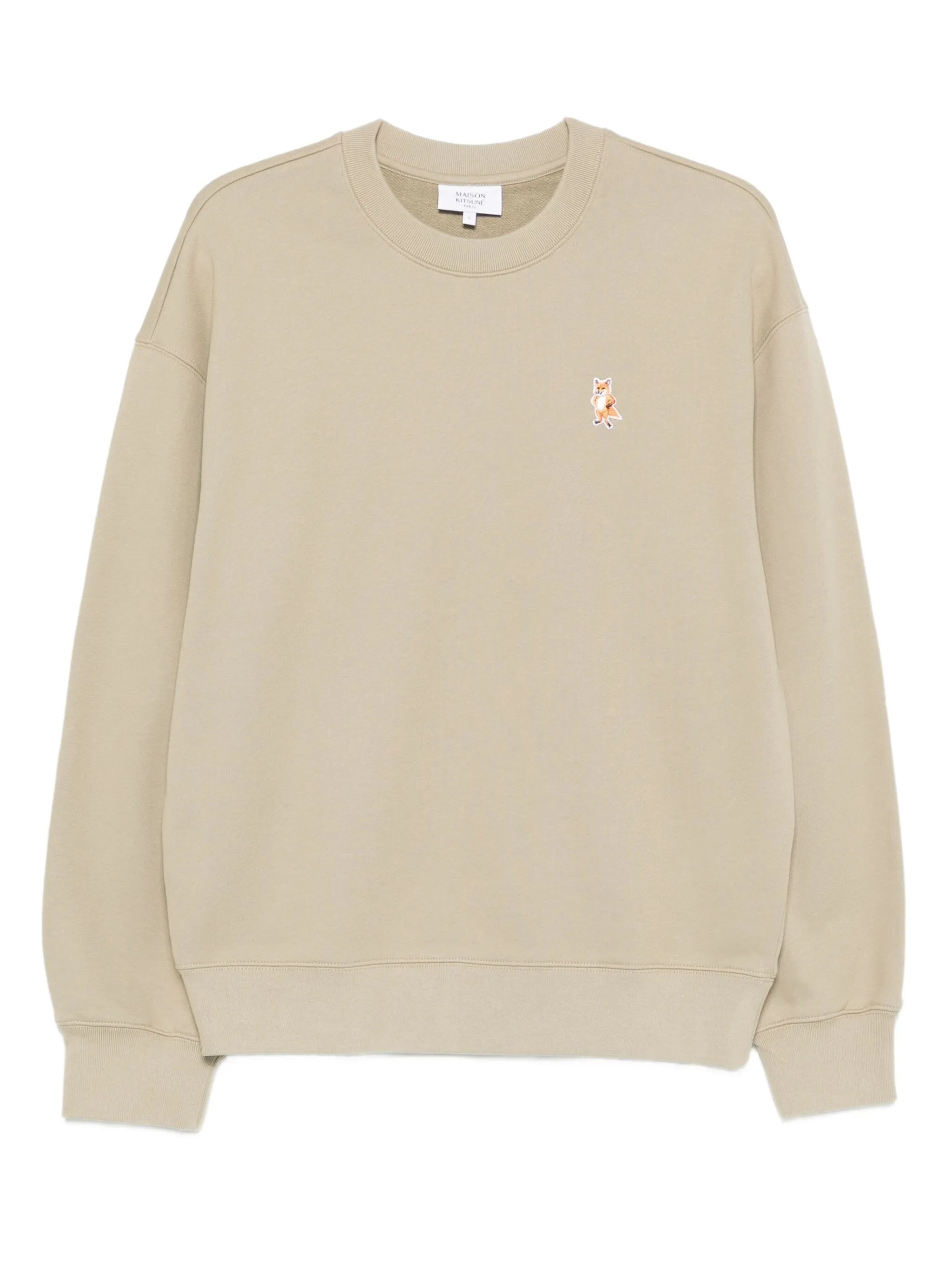 Maison Kitsuné Logo-embroidered Cotton Sweatshirt - 1