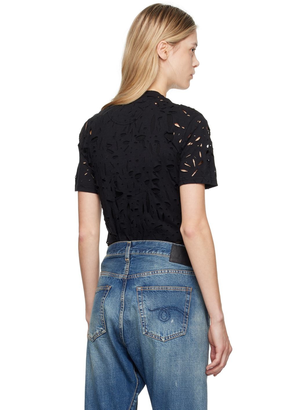 Black Excess Distress T-Shirt - 3
