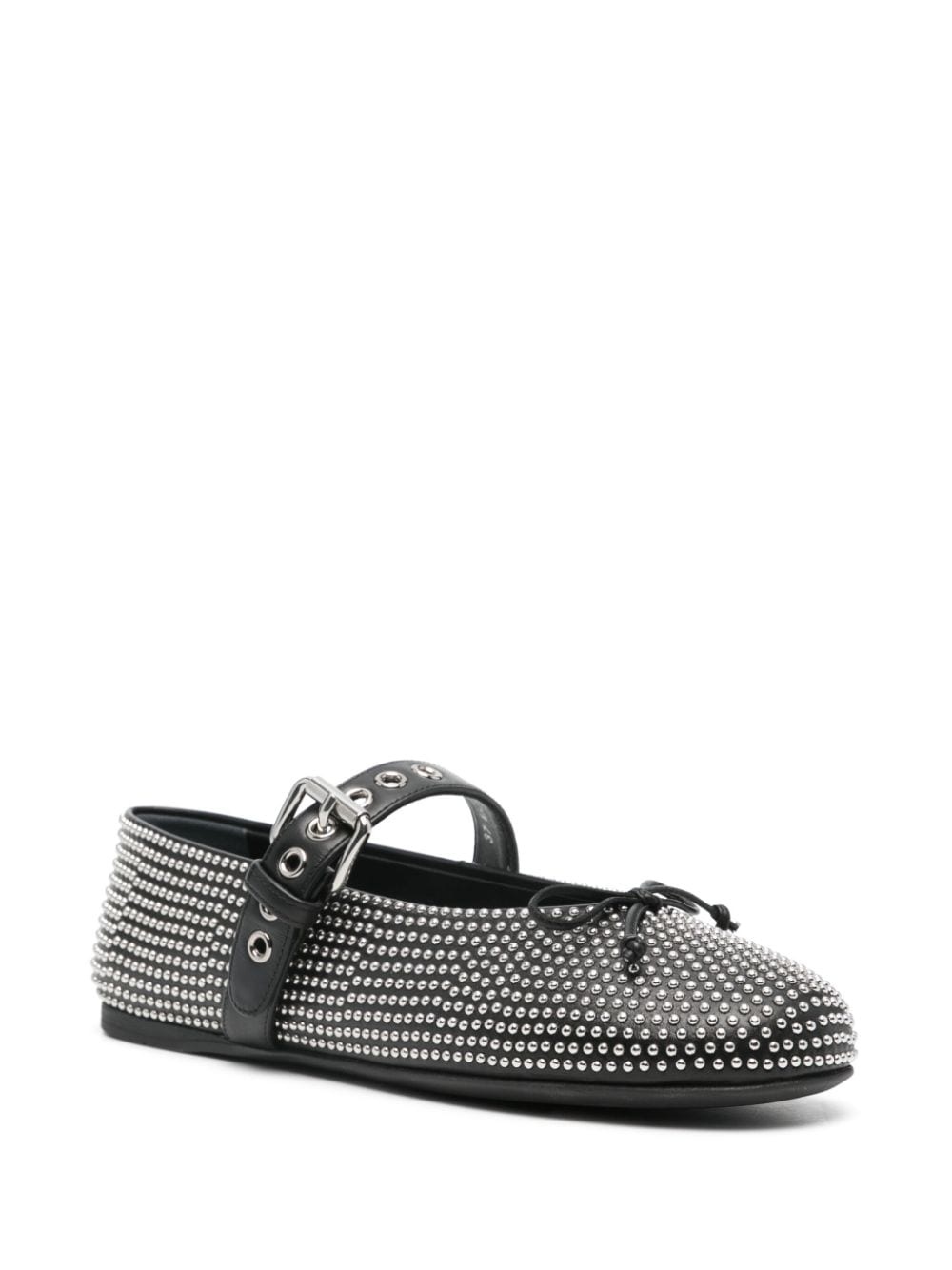 stud-embellished ballerina shoes - 2