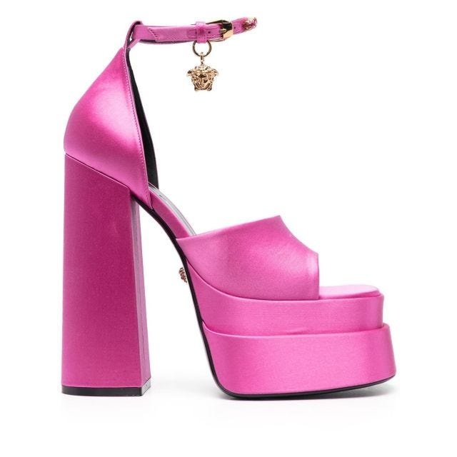 Pink Aevitas Medusa Platform Sandals - 1