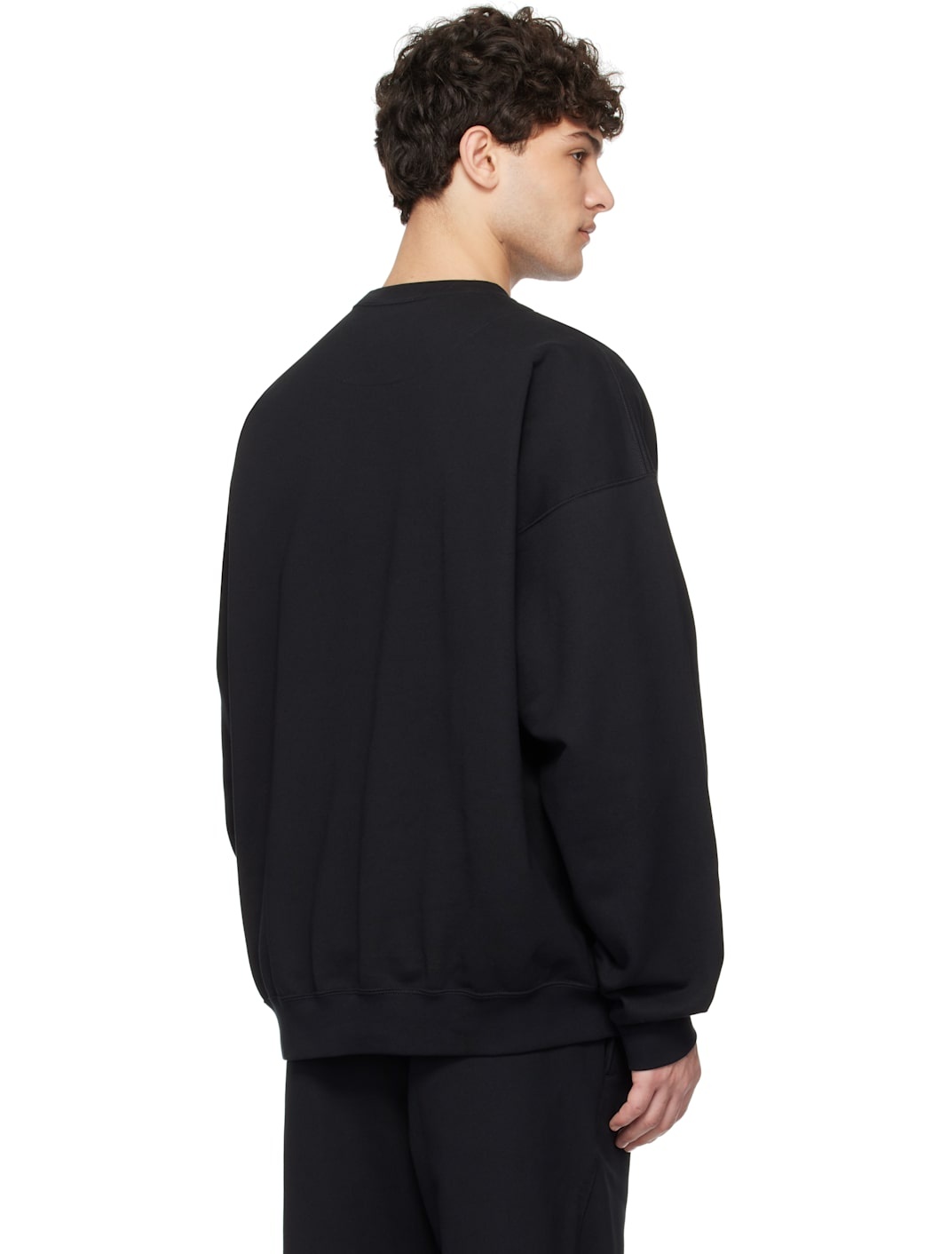 Black Graphic Crew Sweatshirt - 3