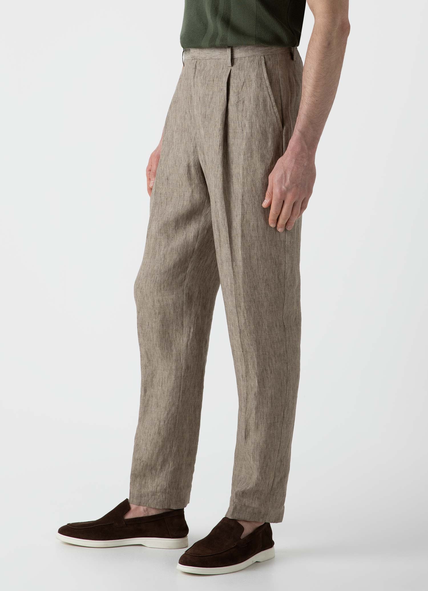 Pleated Linen Trouser - 5