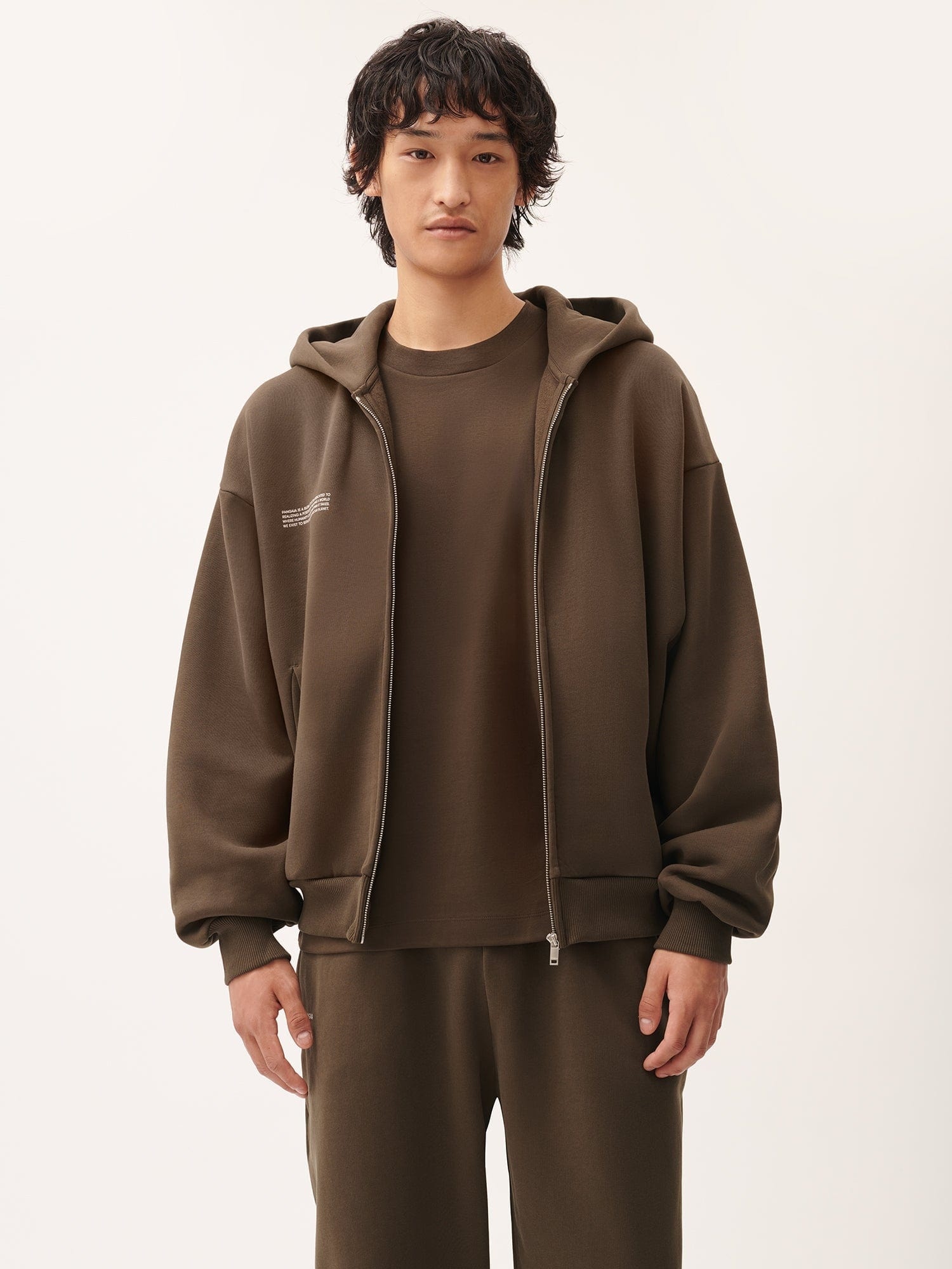 Mens DNA Heavyweight Zipped Hoodie - Cacoa Brown - 2