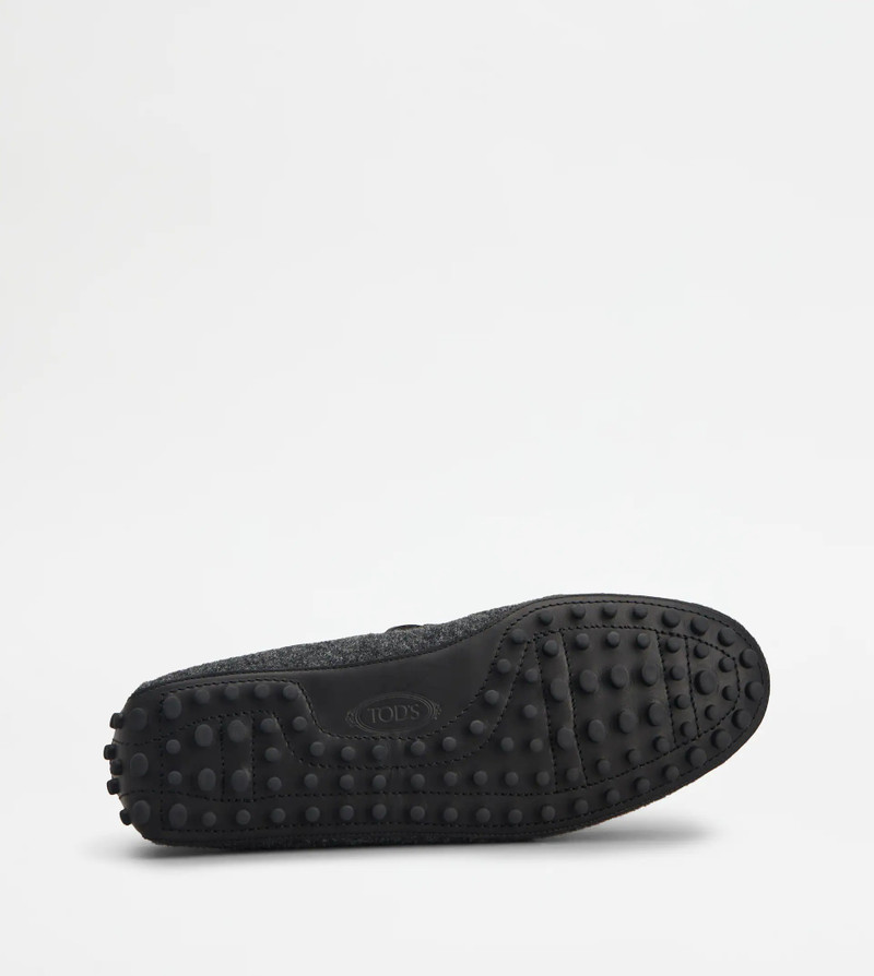 GOMMINO DRIVING SHOES IN FELT - GREY, BLACK 4
