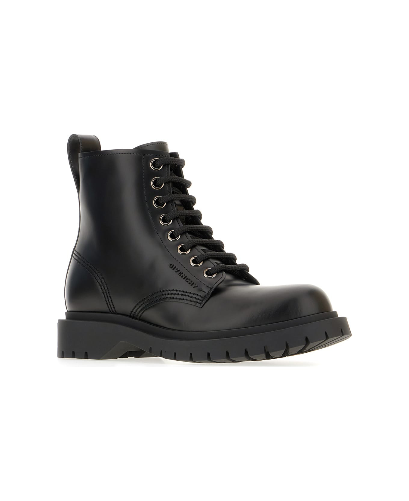Black Leather Ankle Boots - 2