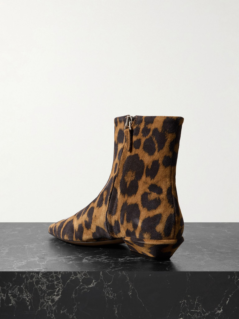 PARIS TEXAS Bettina leopard-print suede ankle boots Leopard print outlook