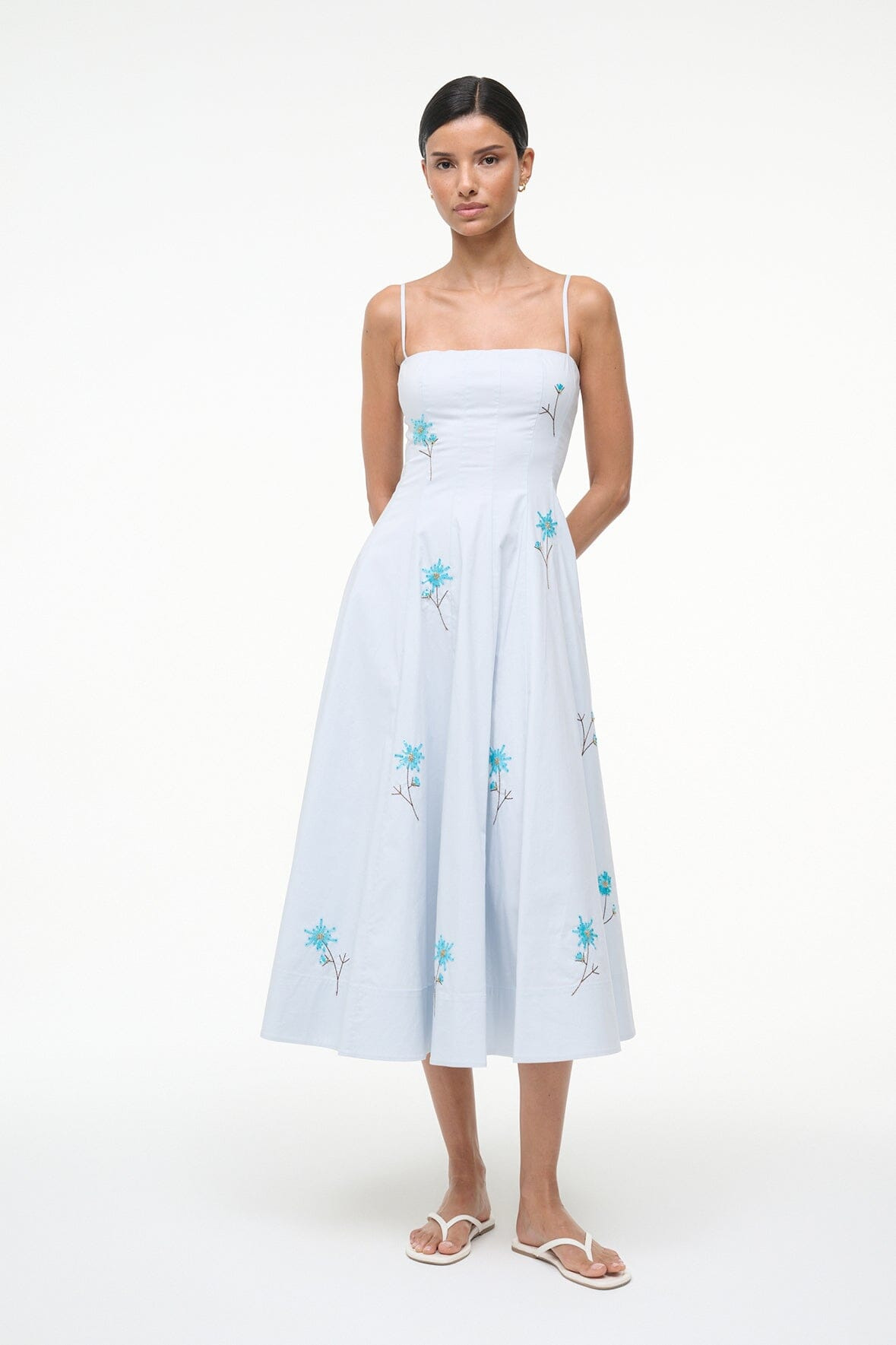 STAUD WYLIE DRESS DANDELION SKY - 6