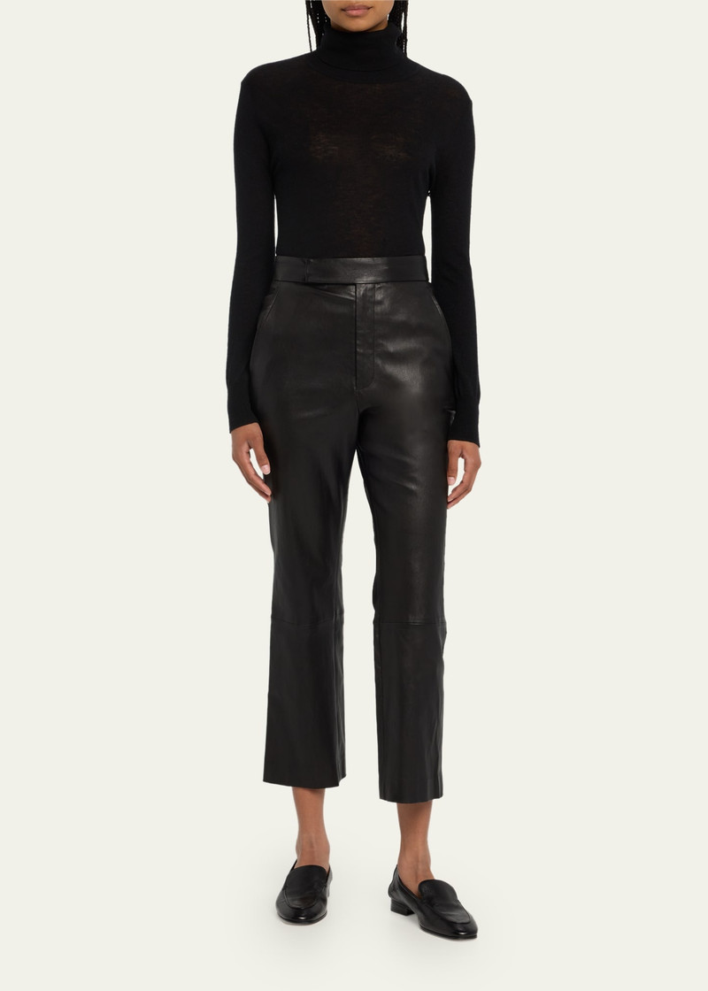MARIA McMANUS High Waist Crop Leather Pants outlook