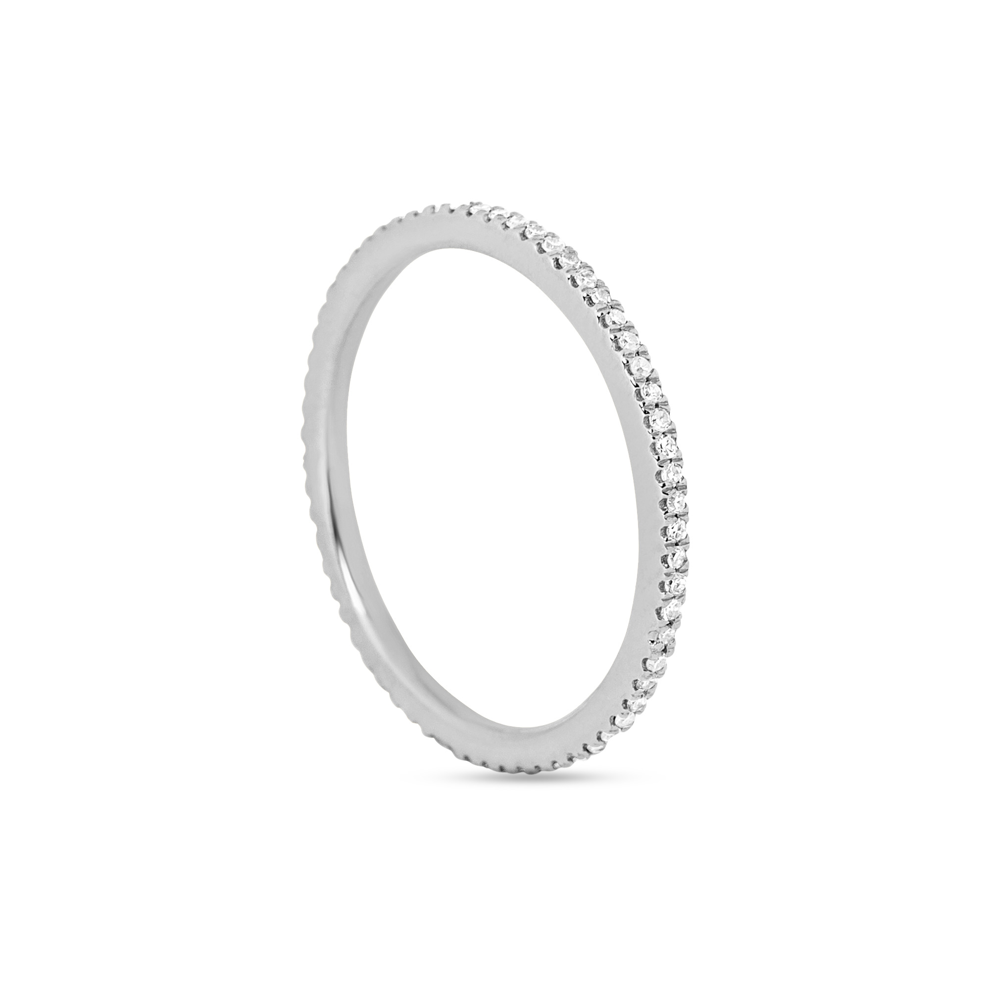 White Diamond Pave Eternity Band - 7