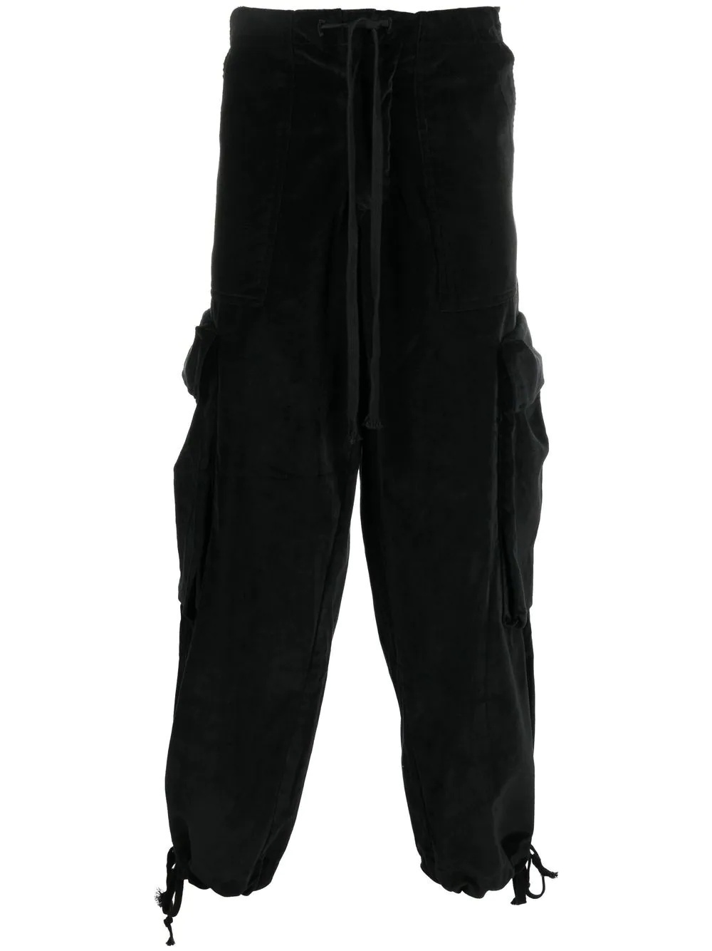 velvet cargo trousers - 1