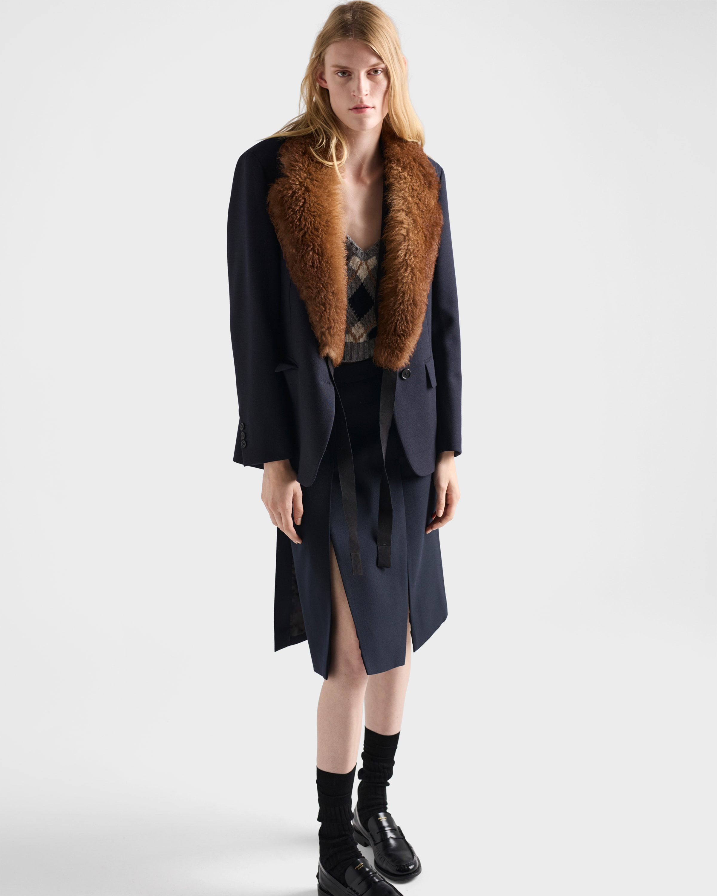 Single-breasted rush stitch jacket - 6
