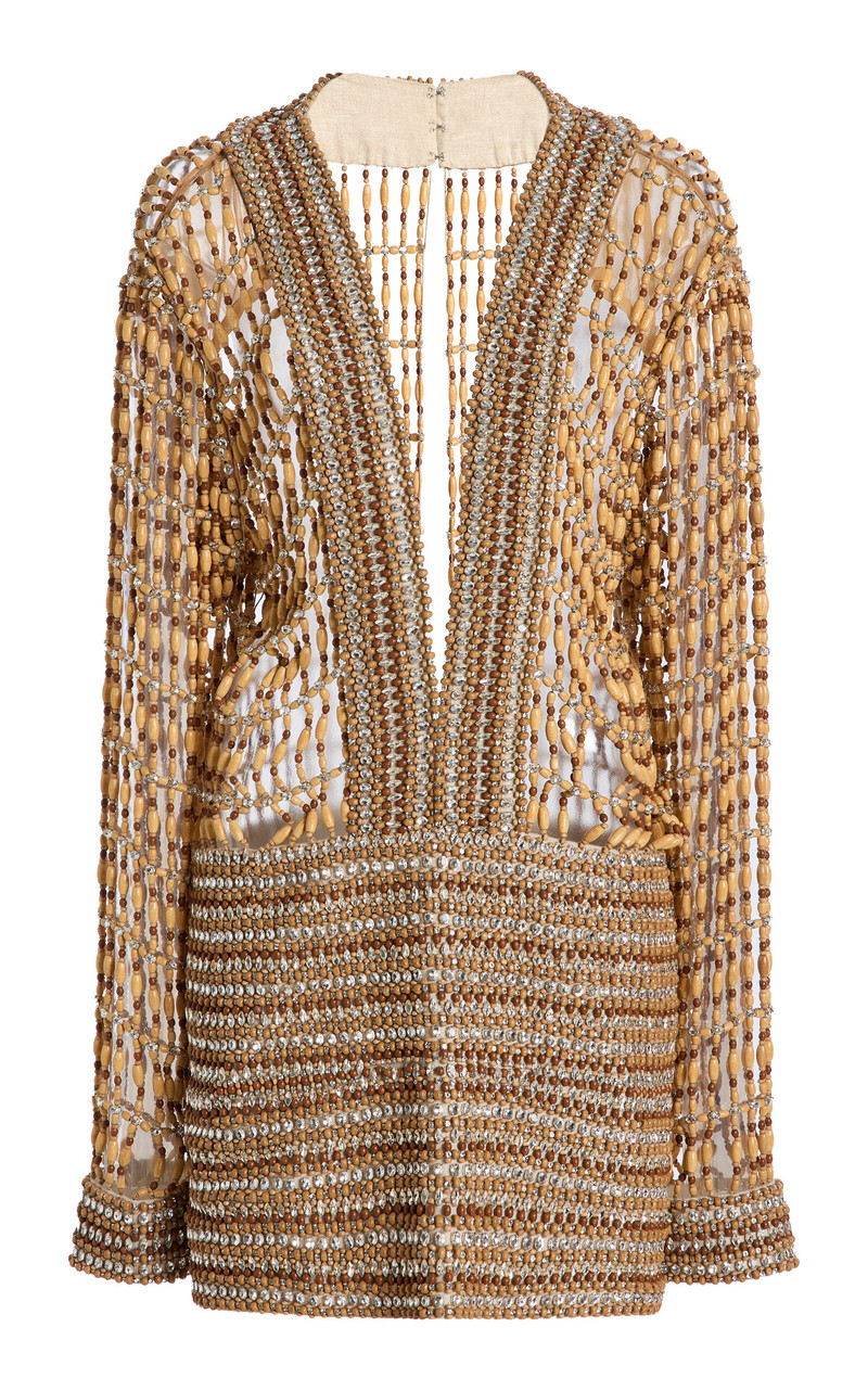 Embellished Mini Dress neutral 1