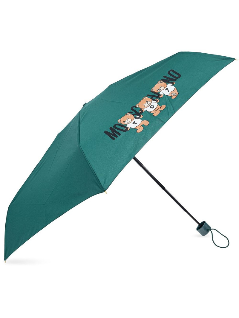 teddy bear-logo print compact umbrella 1